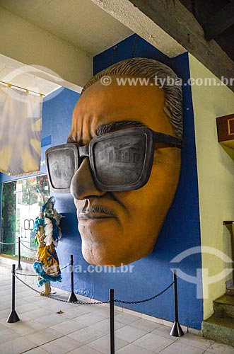  Sculpture of face of the singer Cartola - Cartola Cultural Center  - Rio de Janeiro city - Rio de Janeiro state (RJ) - Brazil