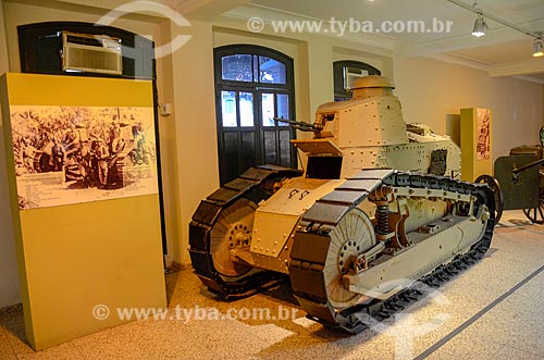  Detail of war tank on exhibit - Conde de Linhares Military Museum (1921)  - Rio de Janeiro city - Rio de Janeiro state (RJ) - Brazil