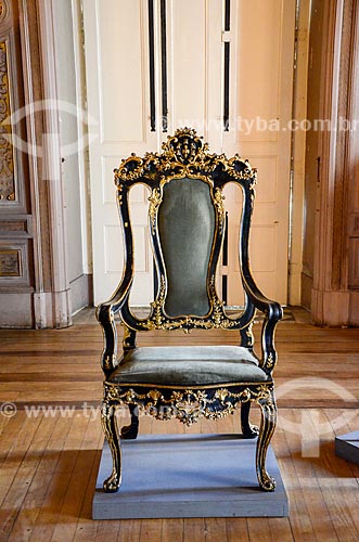  Furniture of Brazilian Imperial Family on exhibit - National Museum - old Sao Cristovao Palace  - Rio de Janeiro city - Rio de Janeiro state (RJ) - Brazil