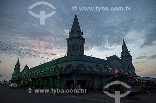  Facade of the Ver-o-peso Market (XVII century) during the dawn  - Belem city - Para state (PA) - Brazil