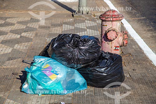  Detail of garbage bags  - Sao Paulo city - Sao Paulo state (SP) - Brazil