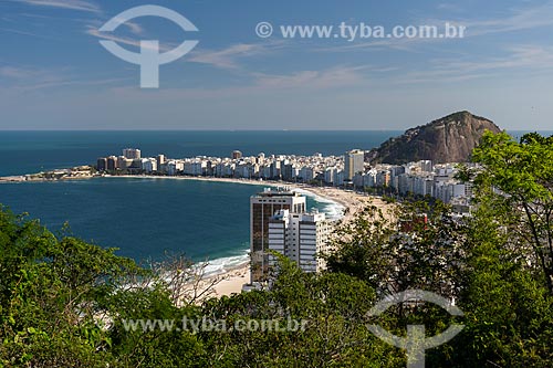  View of Copacabana Beach from Babilonia Mountain (Babylon Mountain)  - Rio de Janeiro city - Rio de Janeiro state (RJ) - Brazil