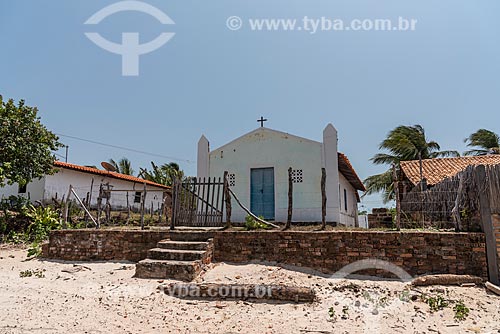  View of the Atins Village Church from the Preguicas River  - Barreirinhas city - Maranhao state (MA) - Brazil