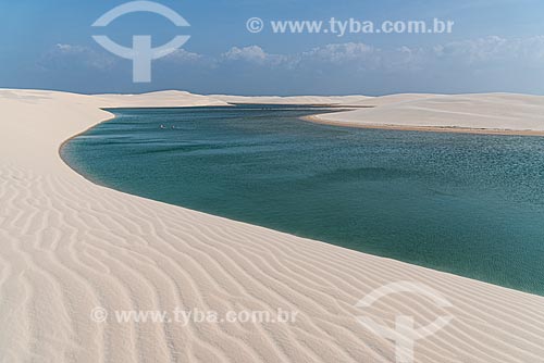  View of lagoon - Lencois Maranhenses National Park  - Barreirinhas city - Maranhao state (MA) - Brazil