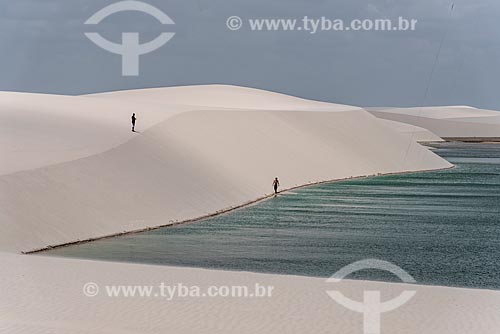  View of lagoon - Lencois Maranhenses National Park  - Barreirinhas city - Maranhao state (MA) - Brazil