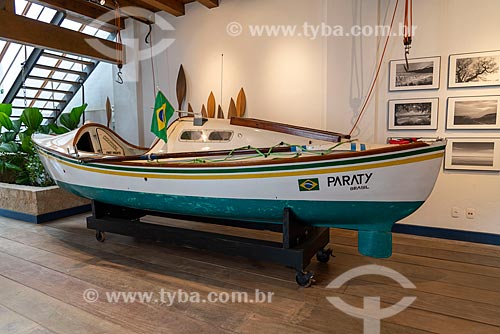 I.A.T - Boat used by Amyr Klink to paddle across the South Atlantic - Exhibition in Paraty Historic Center  - Paraty city - Rio de Janeiro state (RJ) - Brazil
