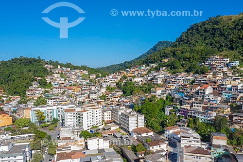  Picture taken with drone of buildings on the slope of Morro do Abel  - Angra dos Reis city - Rio de Janeiro state (RJ) - Brazil