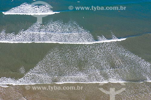  Picture taken with drone of Fazenda Beach  - Ubatuba city - Sao Paulo state (SP) - Brazil