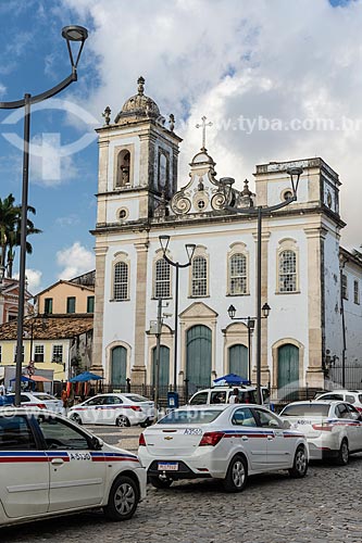  Facade of the Sao Pedro dos Clerigos Church (XVIII century) - Terreiro de Jesus square - also known as 15 de Novembro Square  - Salvador city - Bahia state (BA) - Brazil