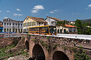  School Bus on Stone Bridge (1860) - Over the Lençois River  - Lencois city - Bahia state (BA) - Brazil