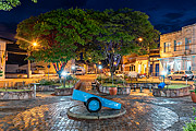  Central square with mining cart  - Mucuge city - Bahia state (BA) - Brazil