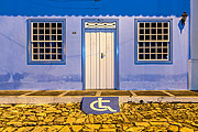  Accessibility sign and ramp to sidewalk in historic center of Mucuge  - Mucuge city - Bahia state (BA) - Brazil
