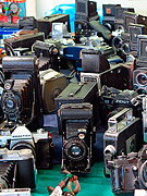  Old cameras on sale - handicraft fair of the Brique da Redencao - Farroupilha Park - also known as Redencao Park (Redemption Park)  - Porto Alegre city - Rio Grande do Sul state (RS) - Brazil