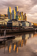  View of modern buildings and skyscrapers in Puerto Madero at sunset  - Buenos Aires city - Buenos Aires province - Argentina