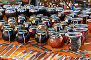  Traditional calabash for drinking mate tea for sale at the street market  - Buenos Aires city - Buenos Aires province - Argentina