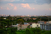  Houses on the edge of the SP-304 highway with the city of Piracicaba in the background  - Piracicaba city - Sao Paulo state (SP) - Brazil