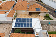  House with solar energy capture panel  - Rio Claro city - Sao Paulo state (SP) - Brazil