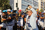  Claudio Pinheiro - founder of Banda de Ipanema carnival street troup - during parade  - Rio de Janeiro city - Rio de Janeiro state (RJ) - Brazil