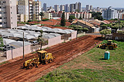  Grader working on street that will be paved  - Sao Jose do Rio Preto city - Sao Paulo state (SP) - Brazil