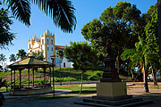  Bandstand - Carmo Square with Nossa Senhora do Carmo Convent and Church - also known as the Santo Antonio do Carmo Convent and Church (XVI century) - in the background  - Olinda city - Pernambuco state (PE) - Brazil