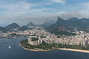  View of Botafogo Bay with Flamengo Landfill path and Corcovado Mountain in the background  - Rio de Janeiro city - Rio de Janeiro state (RJ) - Brazil