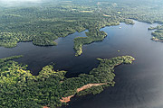  Aerial view of flooded Amazon rainforest  - Manaus city - Amazonas state (AM) - Brazil