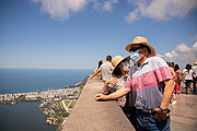  Tourists wearing masks on a visit to Christ the Redeemer - Coronavirus Crisis  - Rio de Janeiro city - Rio de Janeiro state (RJ) - Brazil