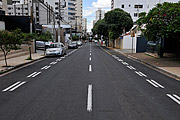  Antonio de Godoy Street with shops closed because of the Coronavirus Crisis  - Sao Jose do Rio Preto city - Sao Paulo state (SP) - Brazil