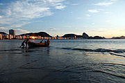  Fishermen taking a boat to the sea at Copacabana Beach during quarantine - Coronavirus Crisis  - Rio de Janeiro city - Rio de Janeiro state (RJ) - Brazil