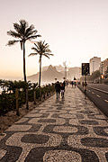  View of the sunset from Ipanema Beach waterfront  - Rio de Janeiro city - Rio de Janeiro state (RJ) - Brazil