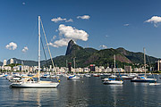  View of boats moored - Botafogo Bay  - Rio de Janeiro city - Rio de Janeiro state (RJ) - Brazil