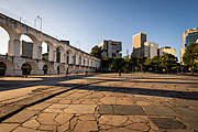  View of the Lapa Arches (1750) with buildings in the background  - Rio de Janeiro city - Rio de Janeiro state (RJ) - Brazil