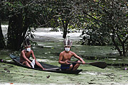  Satere-mawe Indians from the Sahu-Ape community wear masks to protect against Coronavirus  - Iranduba city - Amazonas state (AM) - Brazil