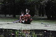  Satere-mawe Indians from the Sahu-Ape community wear masks to protect against Coronavirus  - Iranduba city - Amazonas state (AM) - Brazil