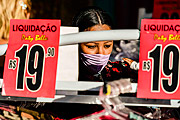  Woman wearing protective mask on the street - Coronavirus Crisis  - Porto Alegre city - Rio Grande do Sul state (RS) - Brazil