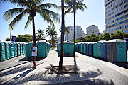  Chemical toilet on Copacabana Beach for the New Years party  - Rio de Janeiro city - Rio de Janeiro state (RJ) - Brazil