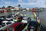 Ferries crossing vehicles and passengers on the Buranhem River  - Porto Seguro city - Bahia state (BA) - Brazil