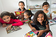  Indigenous children at school - Tupiniquim ethnic group Pau Brasil  - Aracruz city - Espirito Santo state (ES) - Brazil