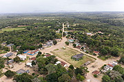  Picture taken with drone of the main core of Aldeia Pau Brasil - Tupiniquim ethnic group Pau Brasil  - Aracruz city - Espirito Santo state (ES) - Brazil