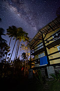  Night view of house with Milky Way stars in the background - Serrinha do Alambari Environmental Protection Area  - Resende city - Rio de Janeiro state (RJ) - Brazil