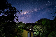  Night view of house with Milky Way stars in the background - Serrinha do Alambari Environmental Protection Area  - Resende city - Rio de Janeiro state (RJ) - Brazil
