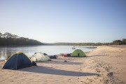 Tents on the banks of the Parnaiba River - Border of Piaui with Maranhao - Teresina city - Piaui state (PI) - Brazil