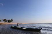 Canoe at Maresia Beach on the Maues-Açu River - Maues city - Amazonas state (AM) - Brazil