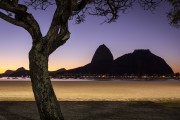 Sugarloaf Mountain at dawn seen from Botafogo Beach - Rio de Janeiro city - Rio de Janeiro state (RJ) - Brazil