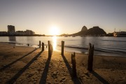 Sugarloaf Mountain at dawn seen from Botafogo Beach - Rio de Janeiro city - Rio de Janeiro state (RJ) - Brazil