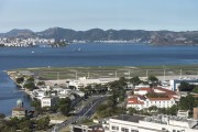 View of Santos Dumont Airport with Guanabara Bay in the background - Rio de Janeiro city - Rio de Janeiro state (RJ) - Brazil