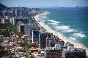 Aerial photo of of buildings on the edge of Barra da Tijuca Beach - Rio de Janeiro city - Rio de Janeiro state (RJ) - Brazil
