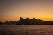 View of Corcovado Mountain and mountains of Rio de Janeiro from Guanabara Bay - Rio de Janeiro city - Rio de Janeiro state (RJ) - Brazil