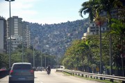 Engineer Fernando Mac Dowell Highway - also known as Lagoa-Barra Highway - with the Rocinha Slum in the background - Rio de Janeiro city - Rio de Janeiro state (RJ) - Brazil
