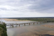 Picture taken with drone of the bridge over the Doce River - Governador Mario Covas Highway (BR-101) - Linhares city - Espirito Santo state (ES) - Brazil